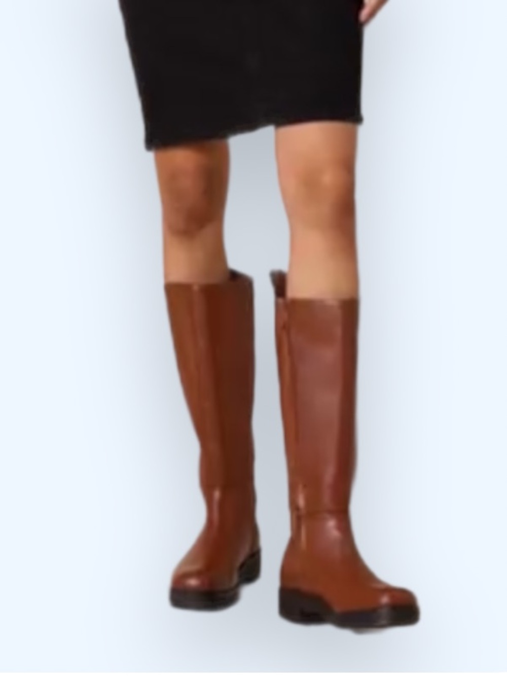 Women’s Tall Chelsea Boot in Cognac with Black Panel